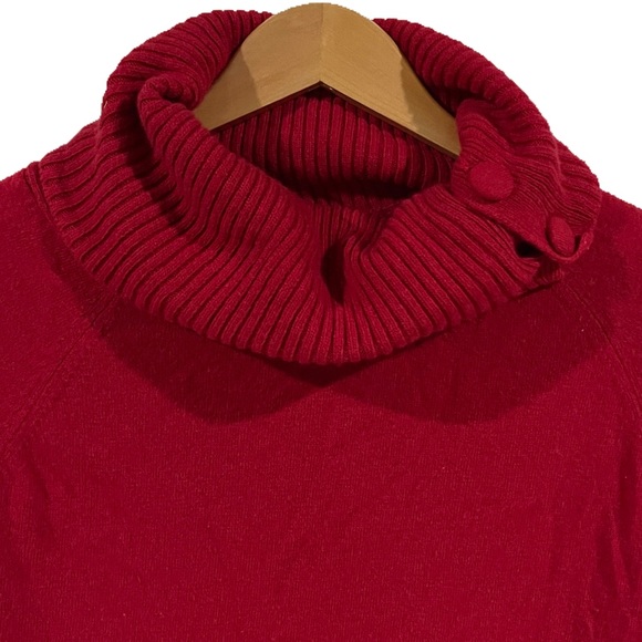 BR Red Luxury Cashmere Turtleneck Sweater - Picture 6 of 10
